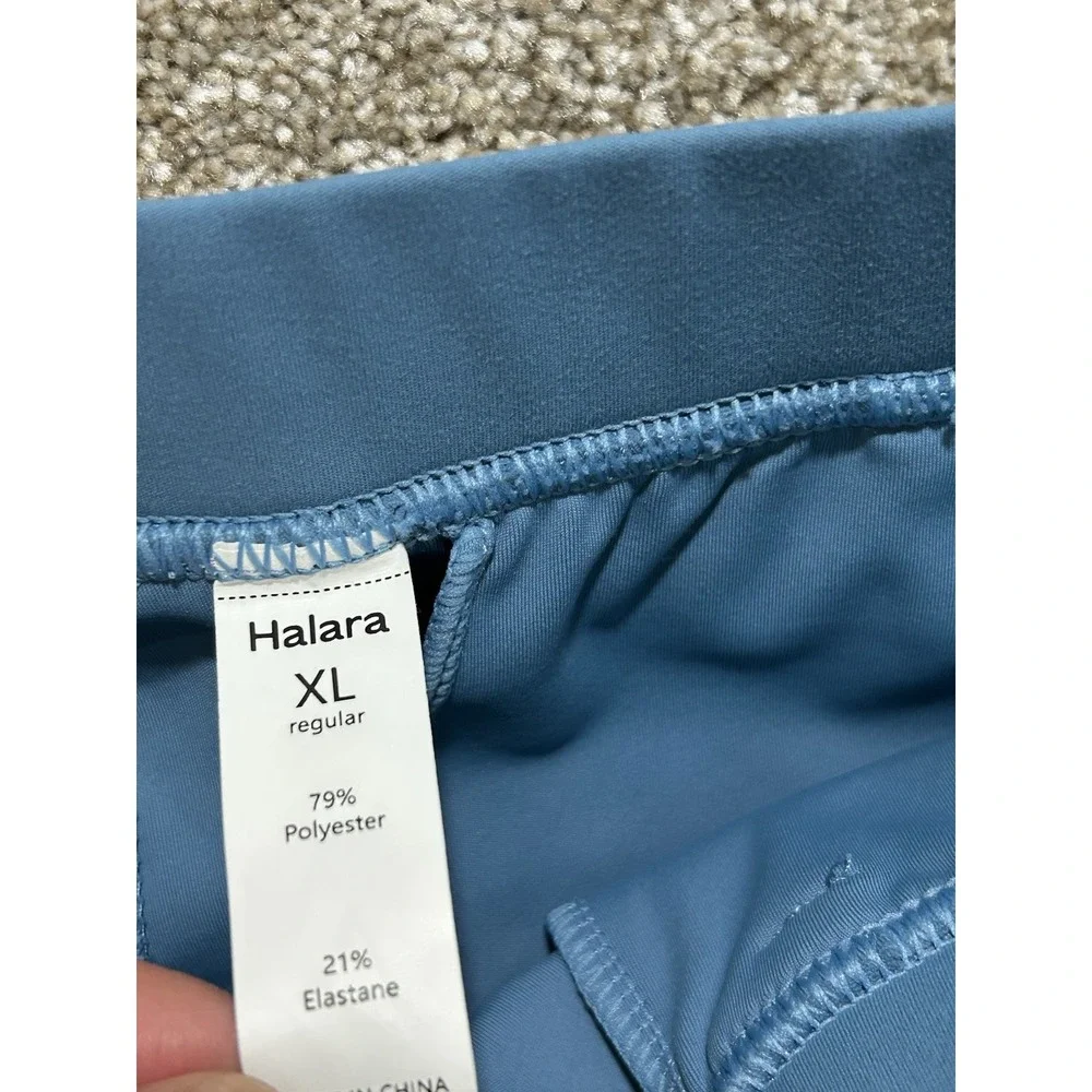 Halara Women's XL Wide Leg Pull On Elastic Waist Pants For Women Blue
